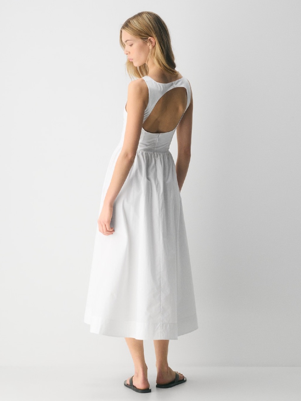 Aritzia Wilfred Tina Poplin Dress - white, 4 - Picture 2 of 5